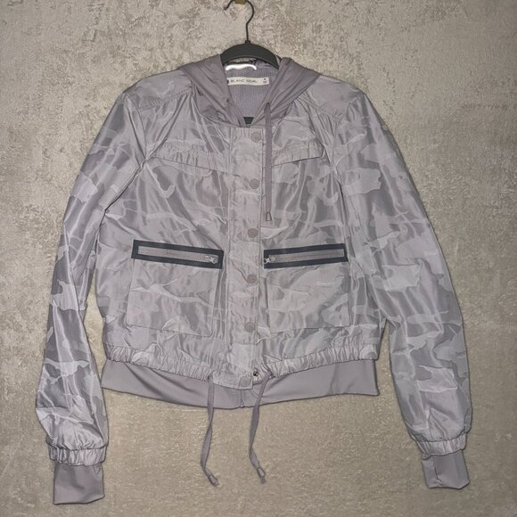 Blanc Noir Size M Skyfall Camo-Print‎ Aviator Jacket in New Grey Camo Outdoor - Picture 13 of 14